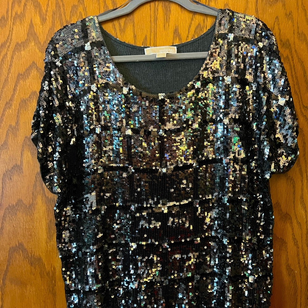 Black and sliver sequin Michael Kors dress